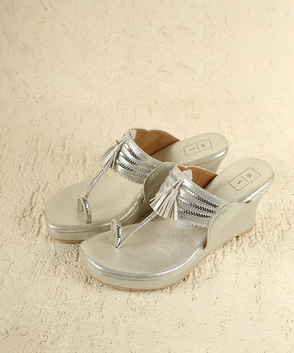 Buy Mochi Women's Silver Toe Ring Wedges for Women at Best Price @ Tata CLiQ