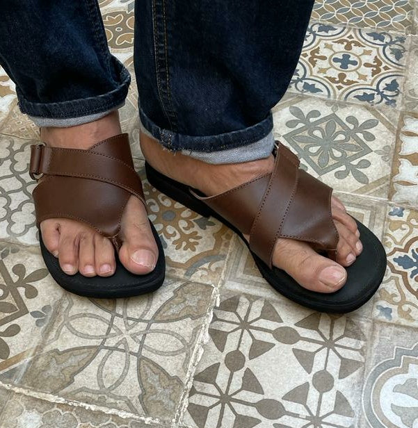 Pedro Buckled Chocolate Men's Sandals