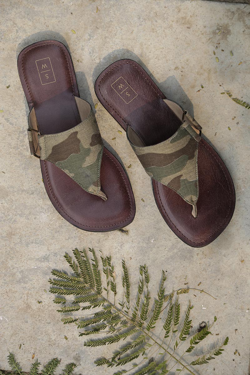 Ted Camouflage & Chocolate Men's Sandals