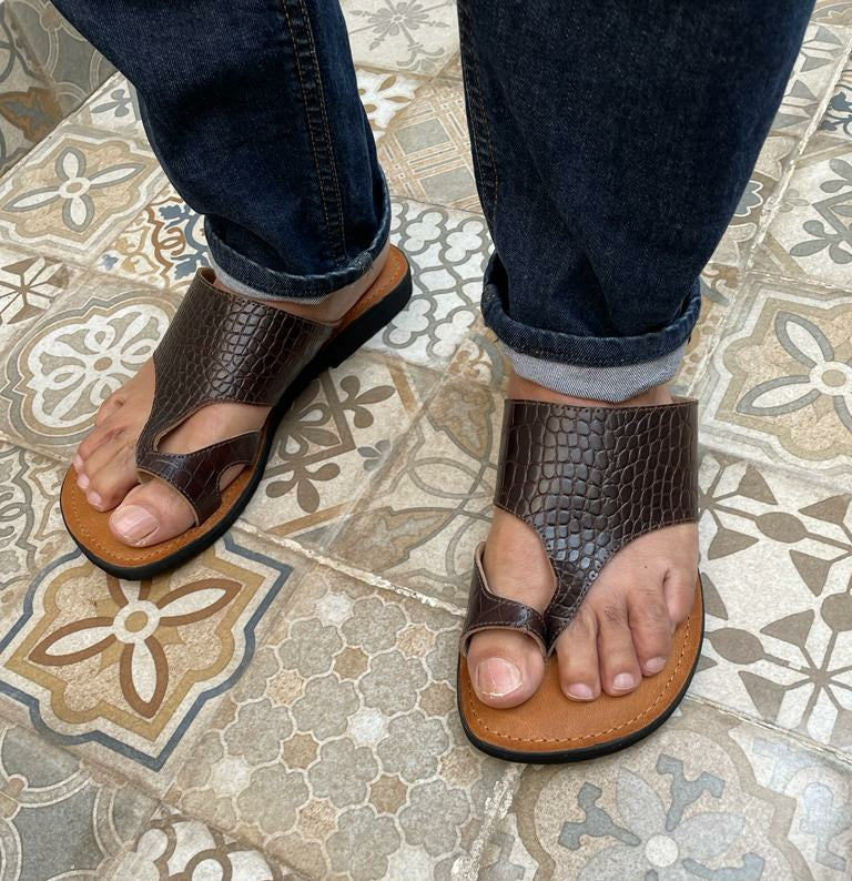Tony Toe-loop Chocolate Men's Sandals