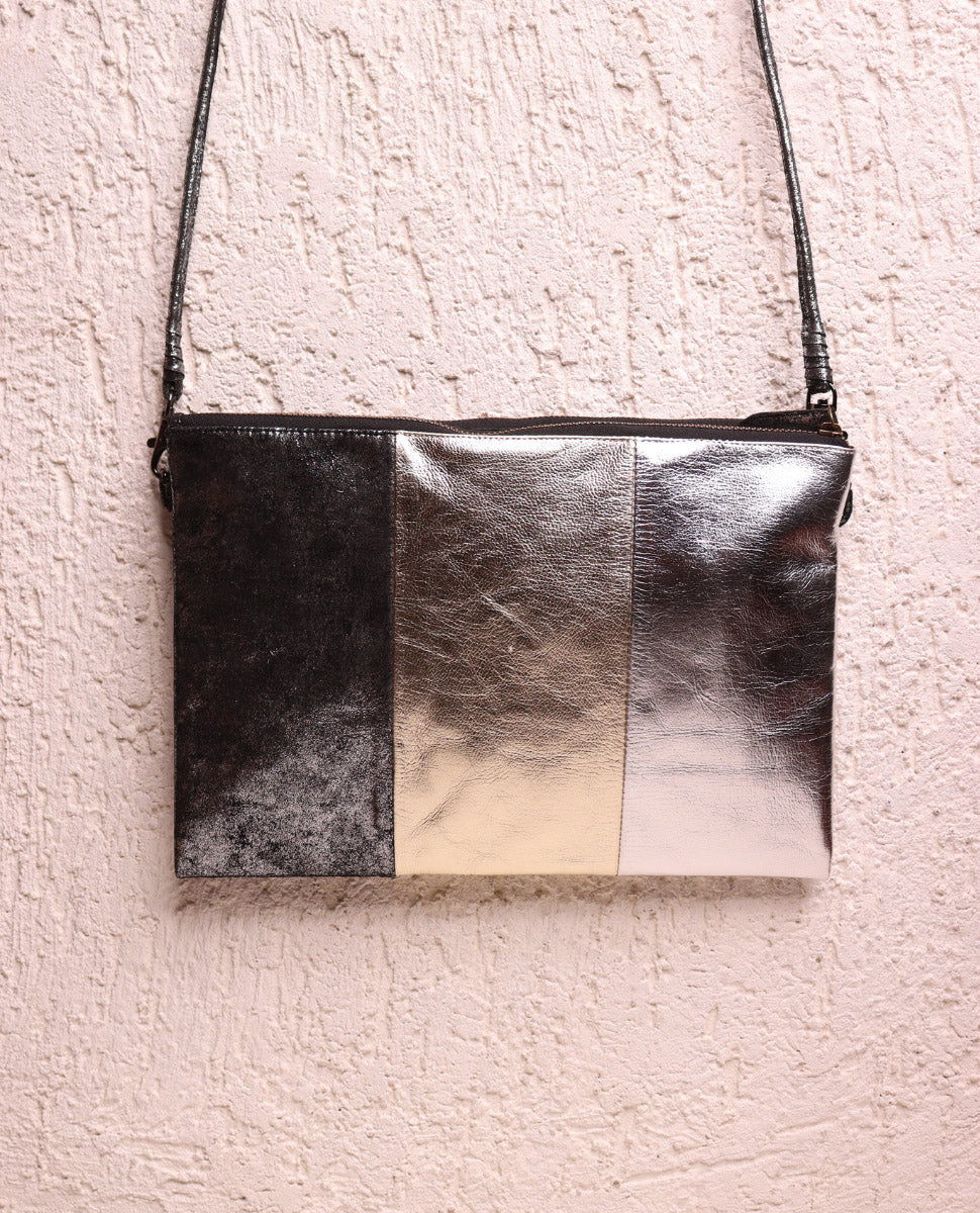 Tribeca Metallic Leather Bag
